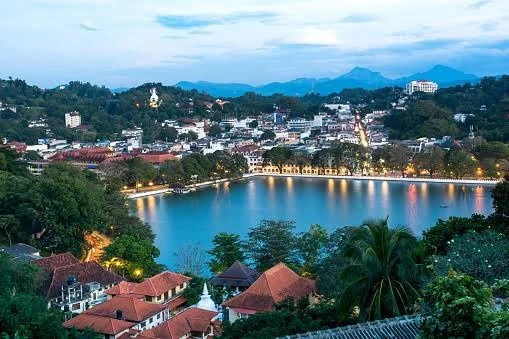 Panoramic view across Kandy