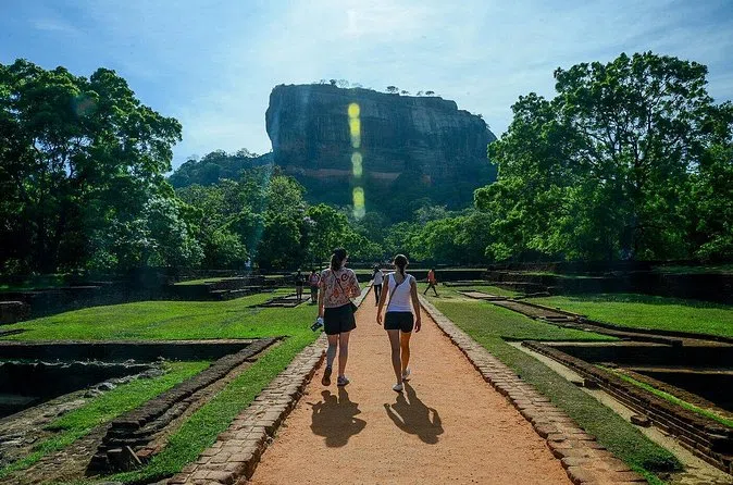 Sigiriya gardens and rock view