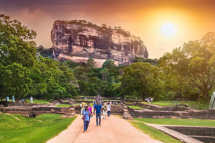 Sigiriya gardens and rock view