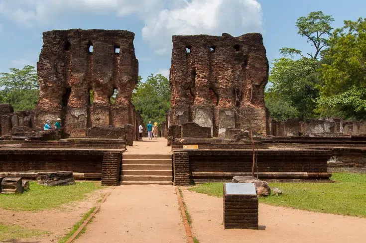 Ancient ruins and stone carvings at Polonnaruwa