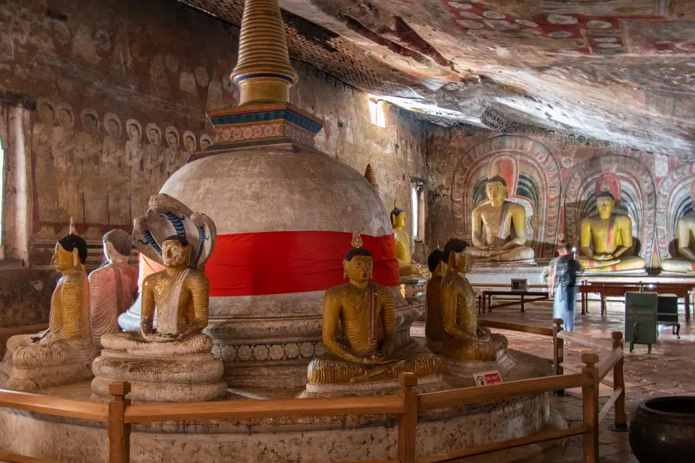 Dambulla Cave Temple interior heritage scene
