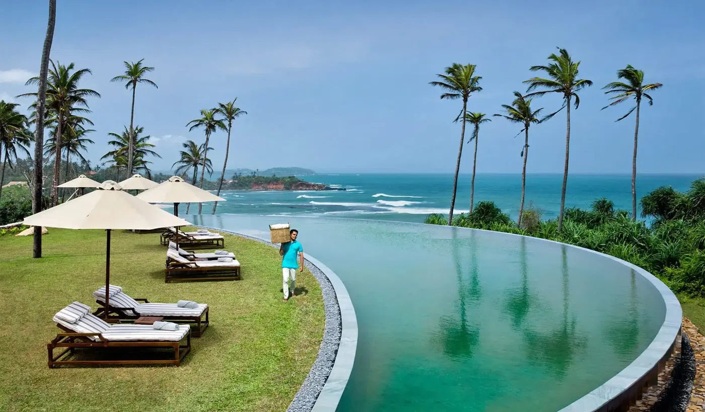 Luxury beach resort on Sri Lanka south coast