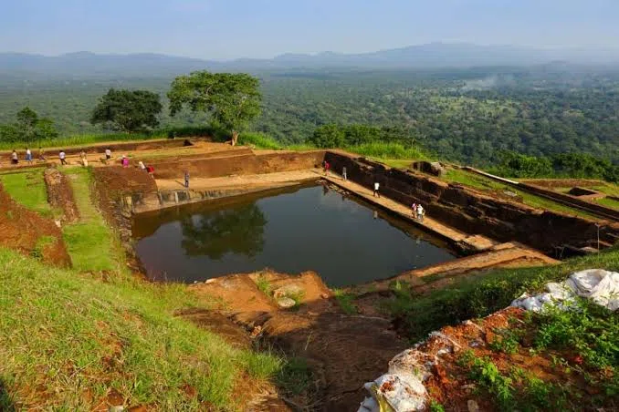 Sigiriya Rock Fortress from the water gardens