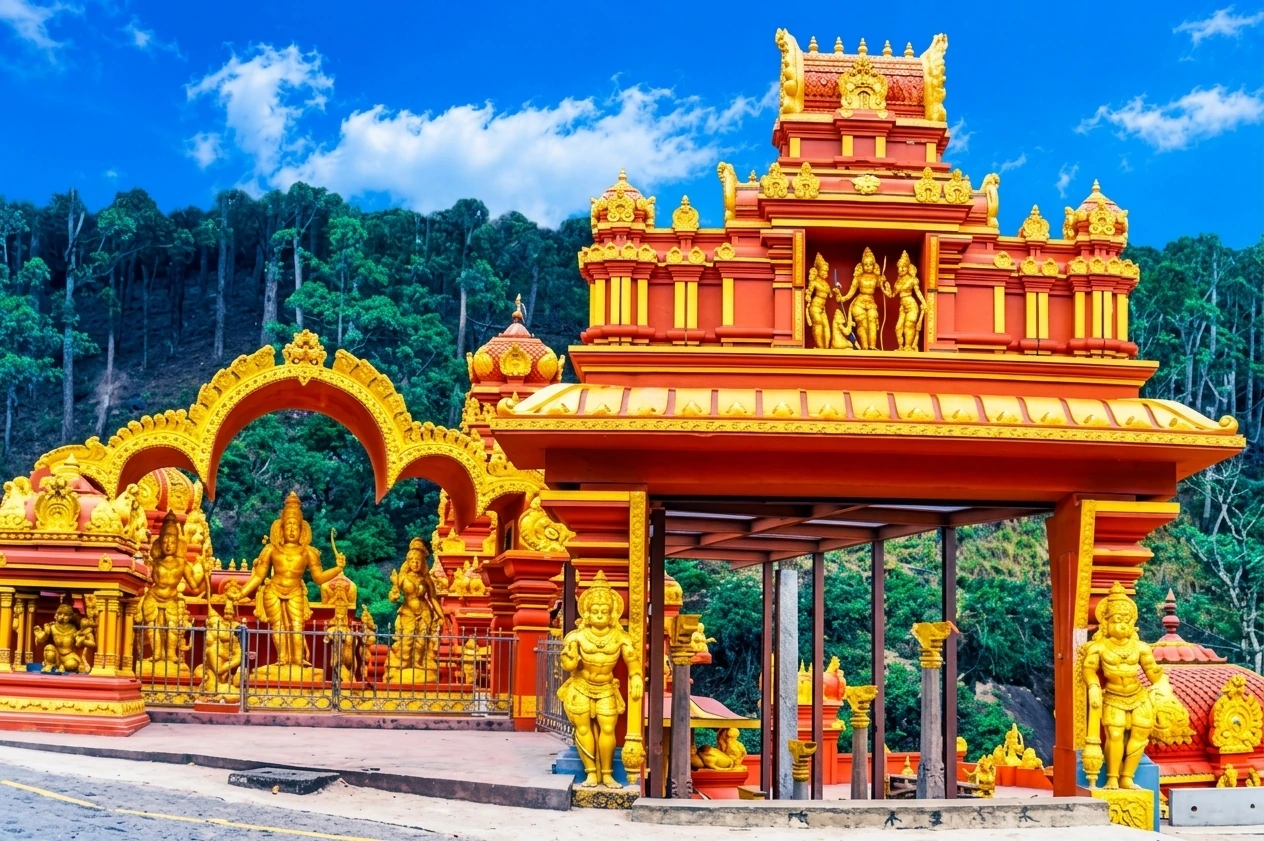 Seetha Amman Temple and Nuwara Eliya hills
