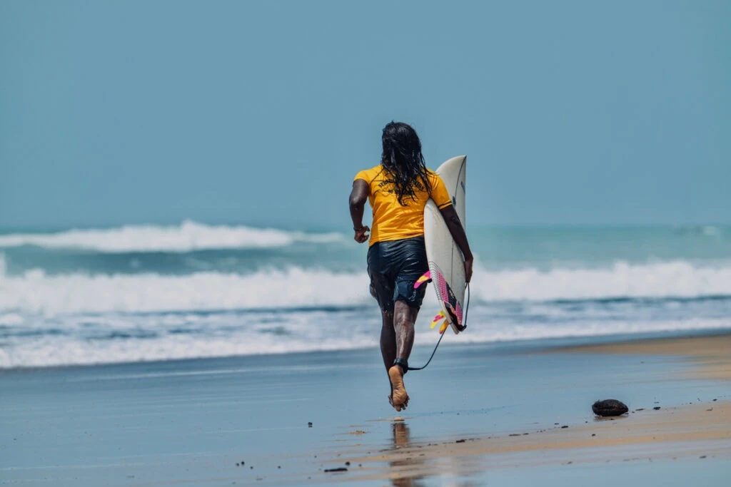 Palm-lined Bentota beach on Sri Lankaβs south-west coast