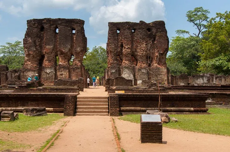 Ancient ruins and stone carvings at Polonnaruwa